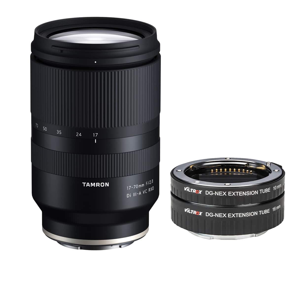 Bundle - Tamron - 17-70mm f/2.8 Di III-A VC RXD Lens for Sony E, with DG-NEX Automatic Extension Tube Set