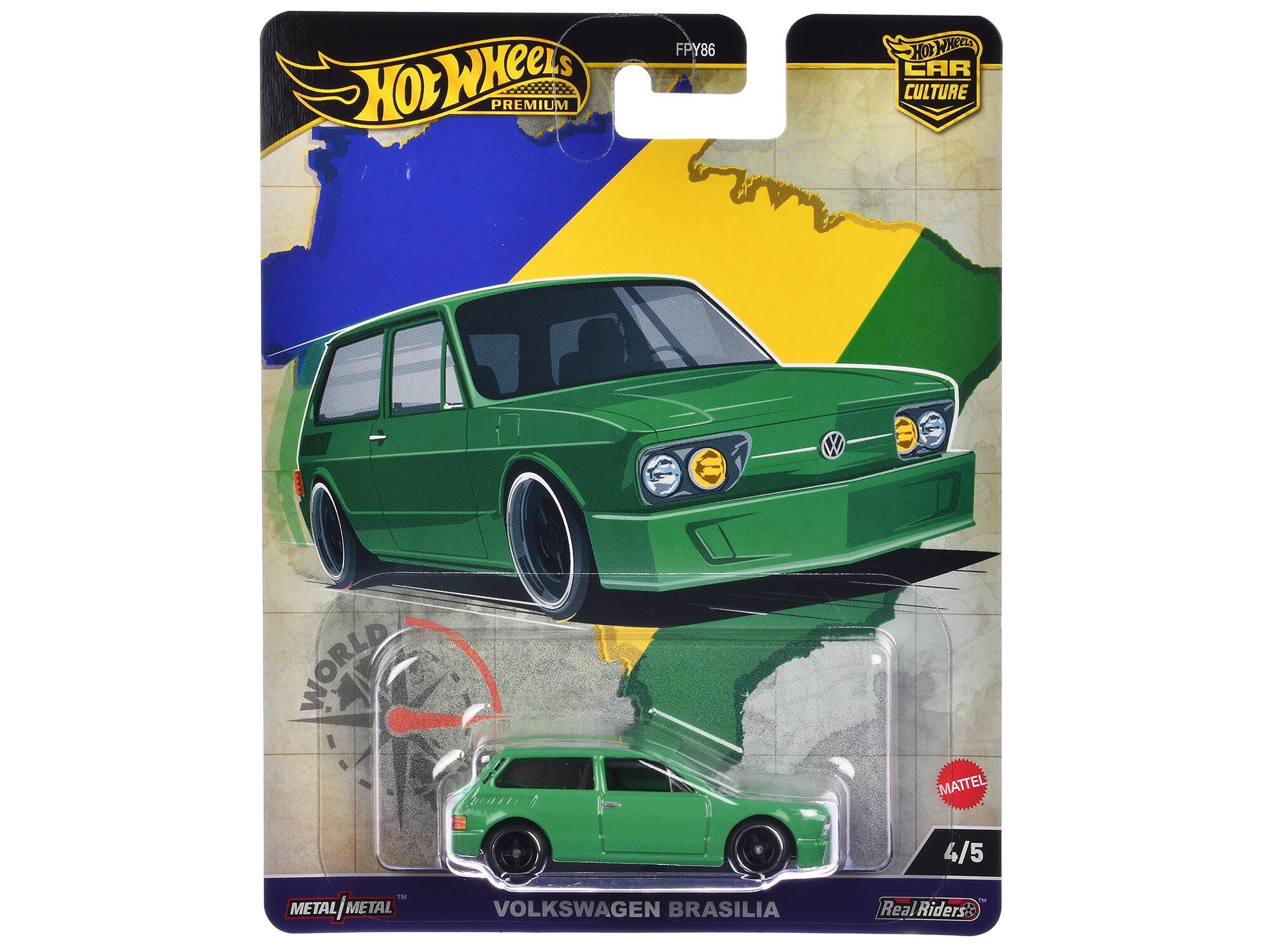 Hot Wheels Premium FPY86 Hot Wheels Car Culture World Mattel 4/5 - 1M Metal | Metal Volkswagen Brasilia Real Riders