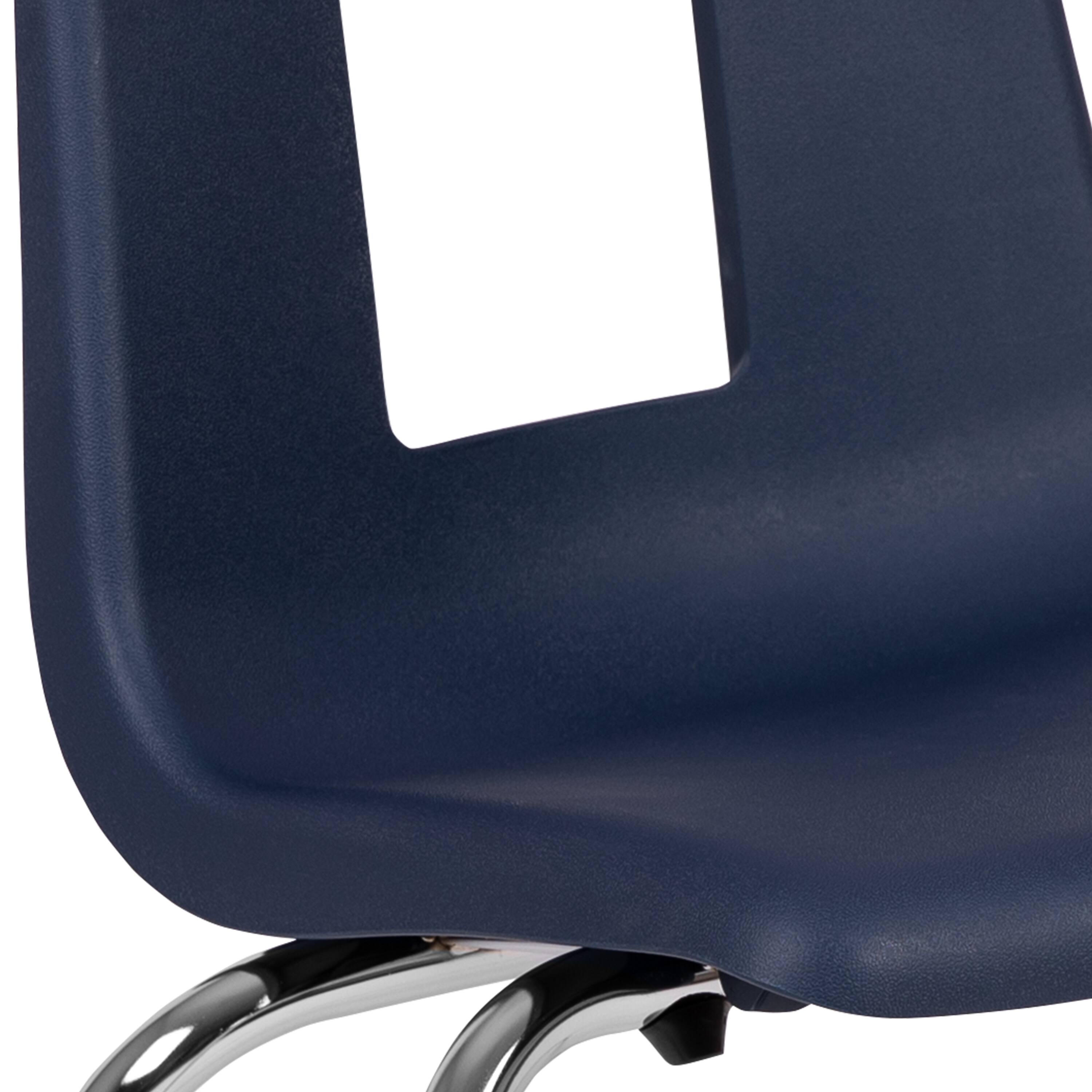 Alt View 9. Emma + Oliver - Student Stack School Chair - 16-inch - Navy.