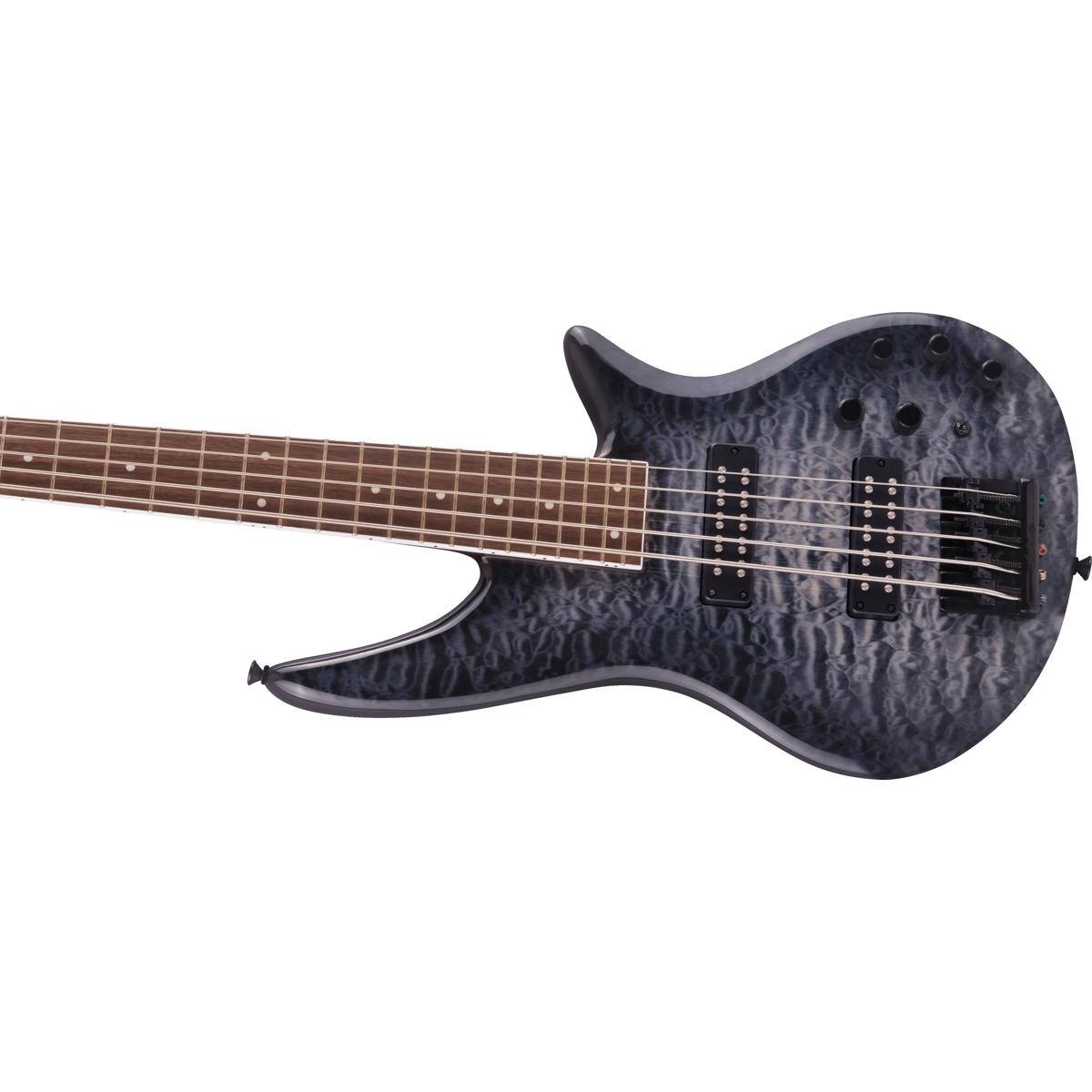 Alt View 6. Jackson - Jackson X Spectra Bass SBXQ V 5-String Electric Guitar, Black Burst.