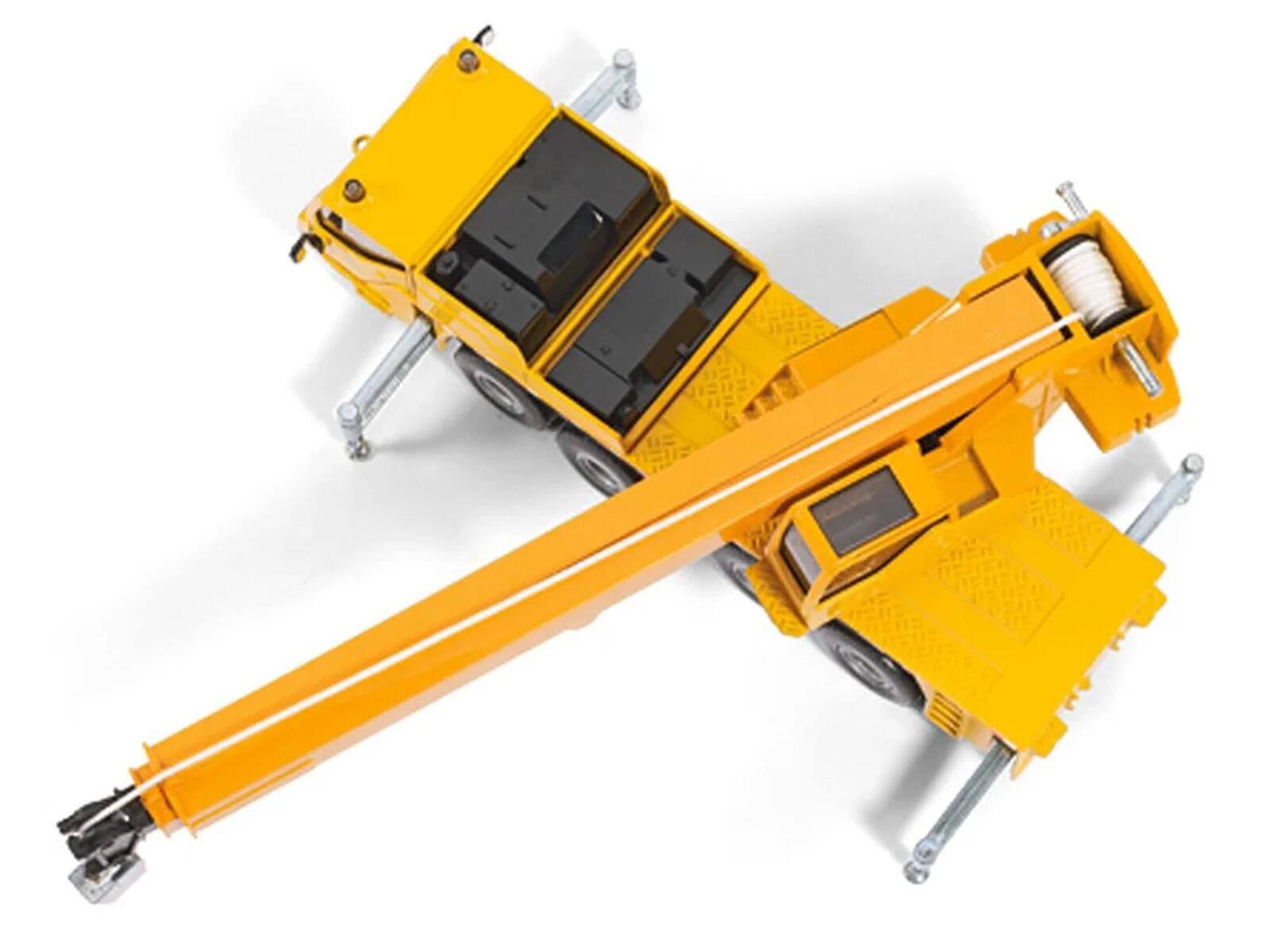 Angle. SIKU - Mobile Crane Yellow 1/55 Diecast Model by Siku - Yellow.