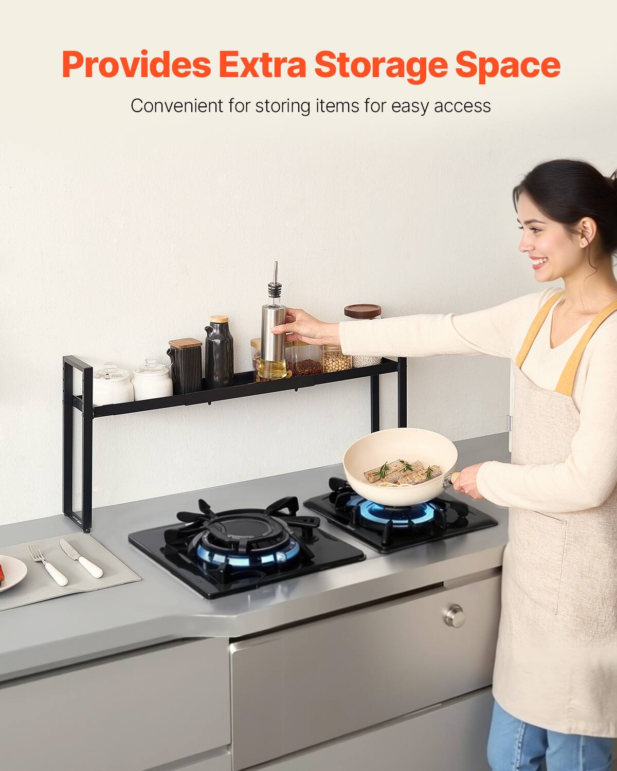 Provides Extra Storage Space  
Convenient for storing items for easy access