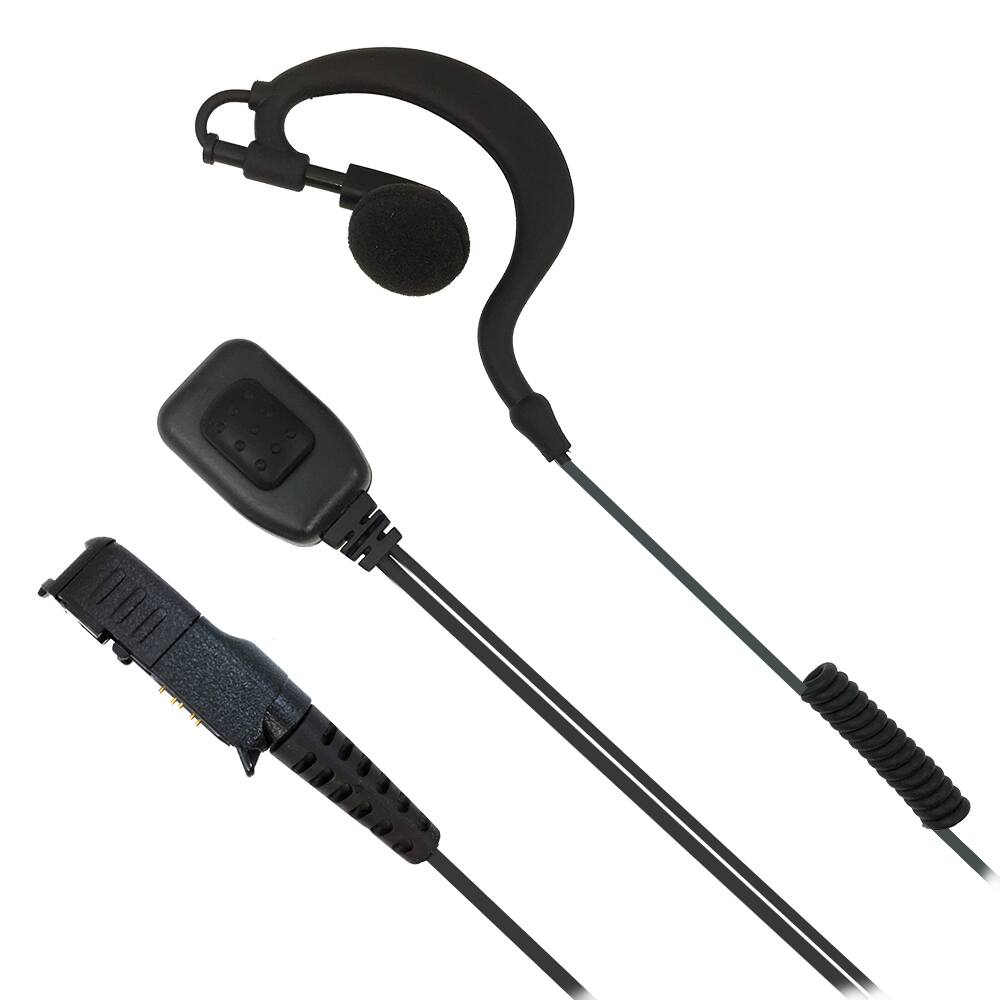Angle. ProMaxPower - Earhook Earpiece with PTT Mic for Motorola XPR7580e, APX6000 & Other Radios - Black.