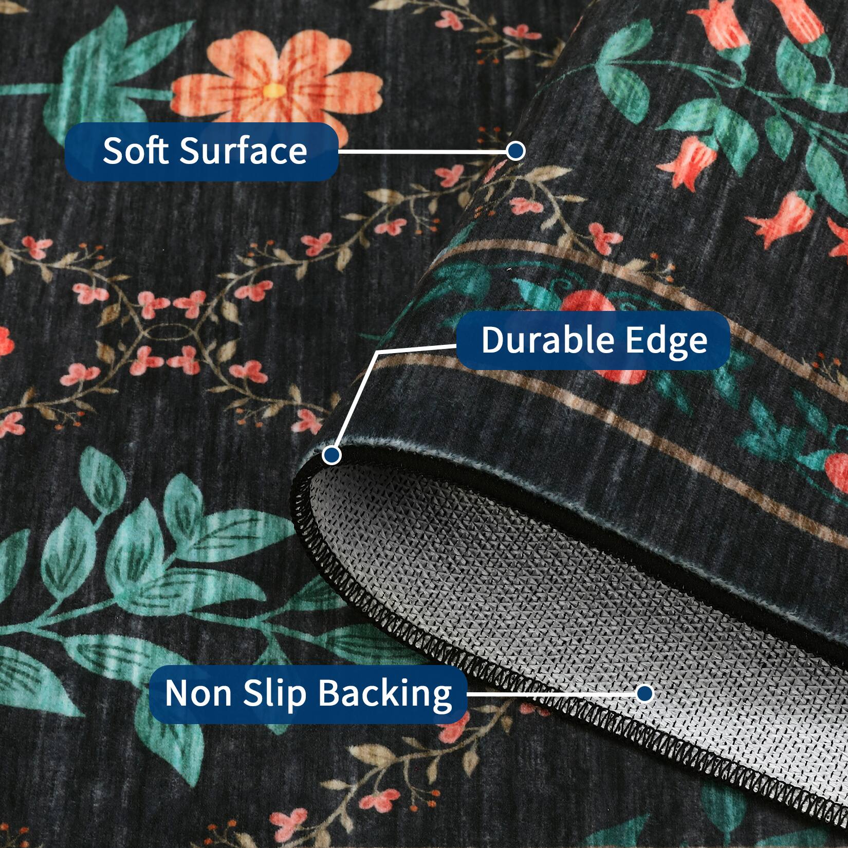 Soft Surface  
Durable Edge  
Non Slip Backing