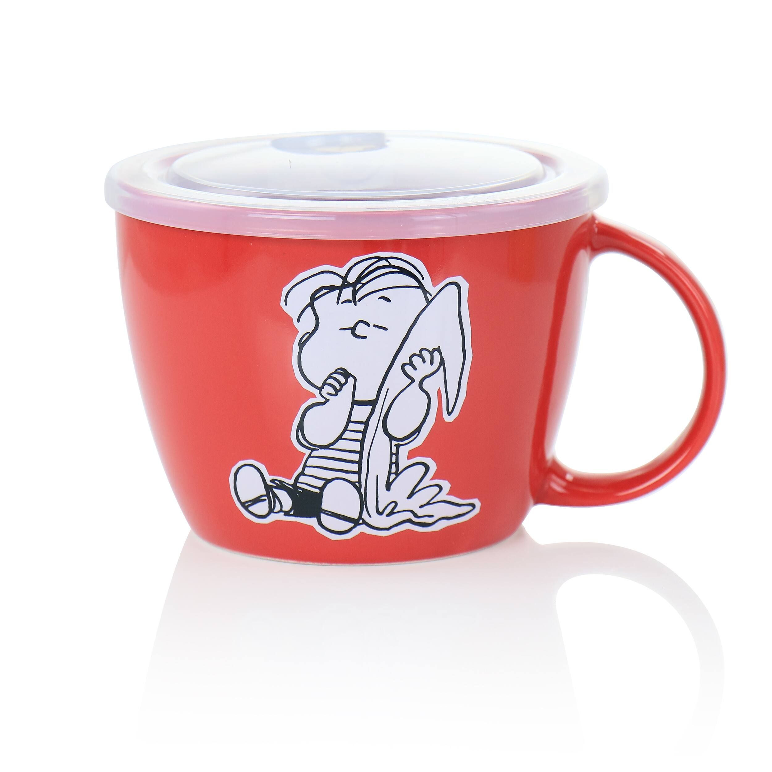 Alt View 1. Gibson - Gibson Peanuts 70th Anniversary 4 Piece Stoneware 23.5oz Soup Bowl Set with Vented Lids in Assorted Colors - Assorted.