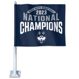 WinCraft - UConn Huskies 2023 NCAA Men's Basketball National Champions 11'' x 14'' Car Flag - Multicolor