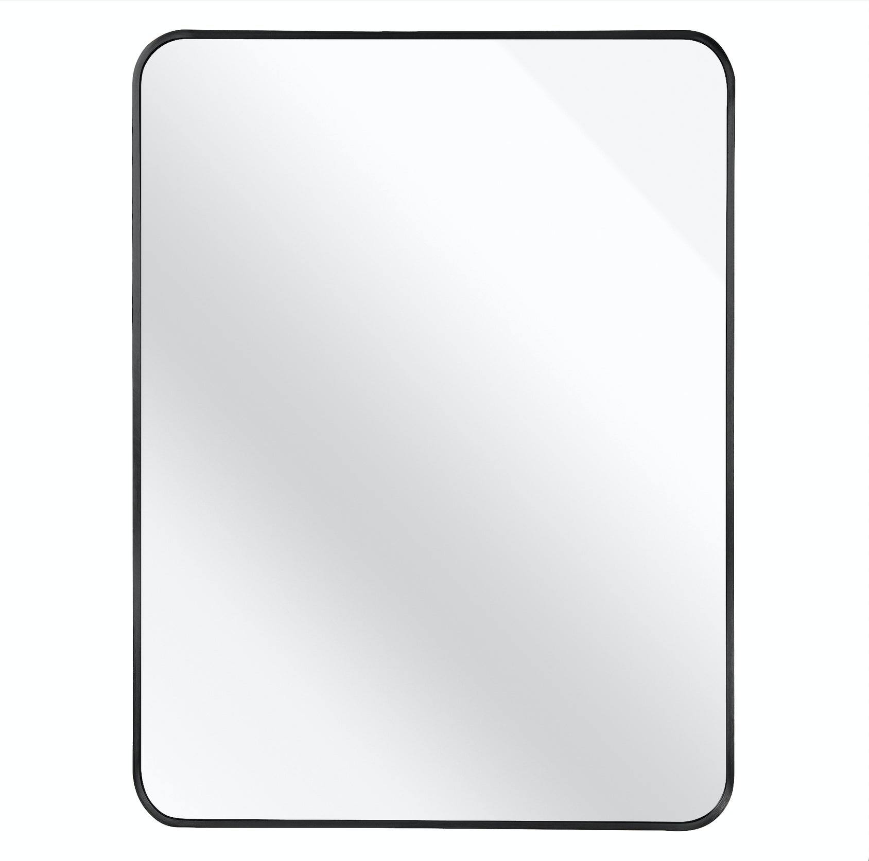 Alt View 2. BreeBe - 30x40 Inch Black Metal Framed Rectangular Bathrrom Mirror for Wall. - Black.