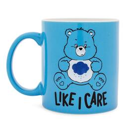 Silver Buffalo - Care Bears Grumpy Bear "Like I Care" Ceramic Mug | Holds 20 Ounces - Blue
