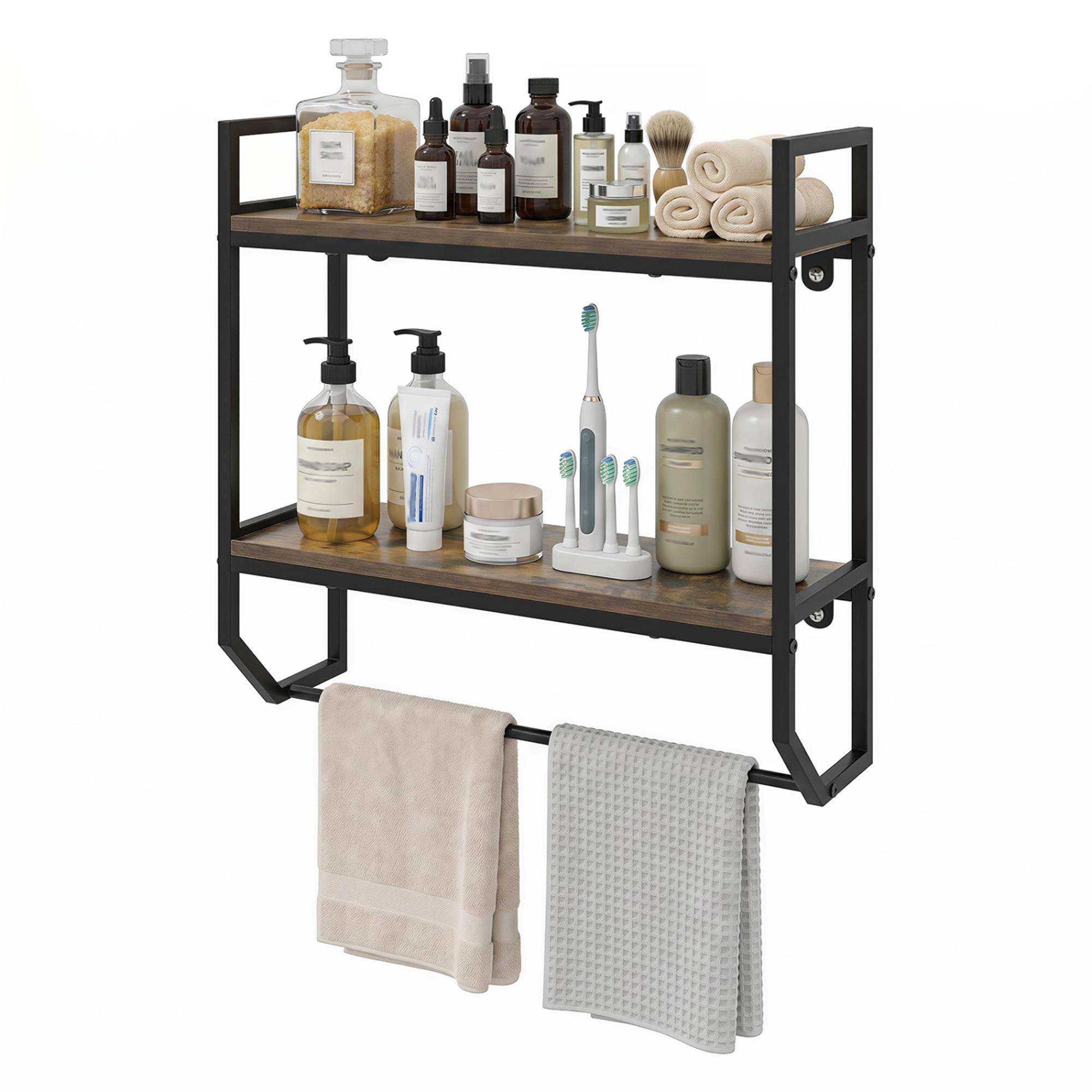 Boyel Living Over The Toilet Wall Mount Shelf with Metal Frame for ...