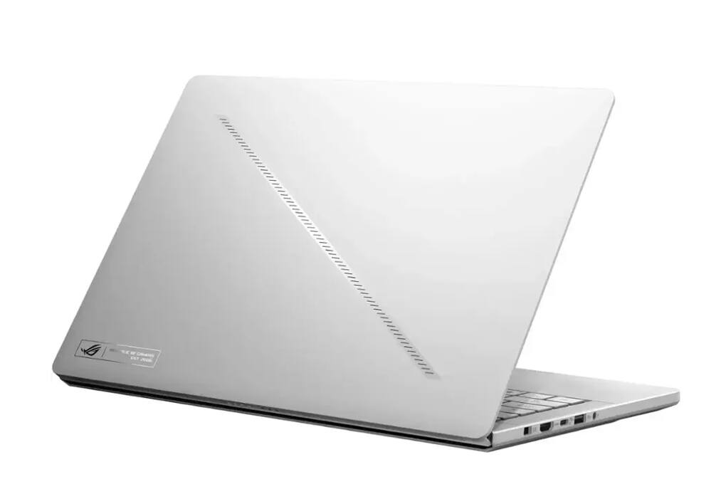 Alt View 5. ASUS - ASUS ROG Zephyrus G14  Gaming Laptop, Ryzen AI 9 HX 370, 32GB, 2TB SSD, 14.0" (2880x1800), RTX 5070 Ti, Win 11 Pro - Platinum White.