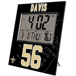 Keyscaper - Demario Davis New Orleans Saints Digital Desk & Wall Clock - Multicolor
