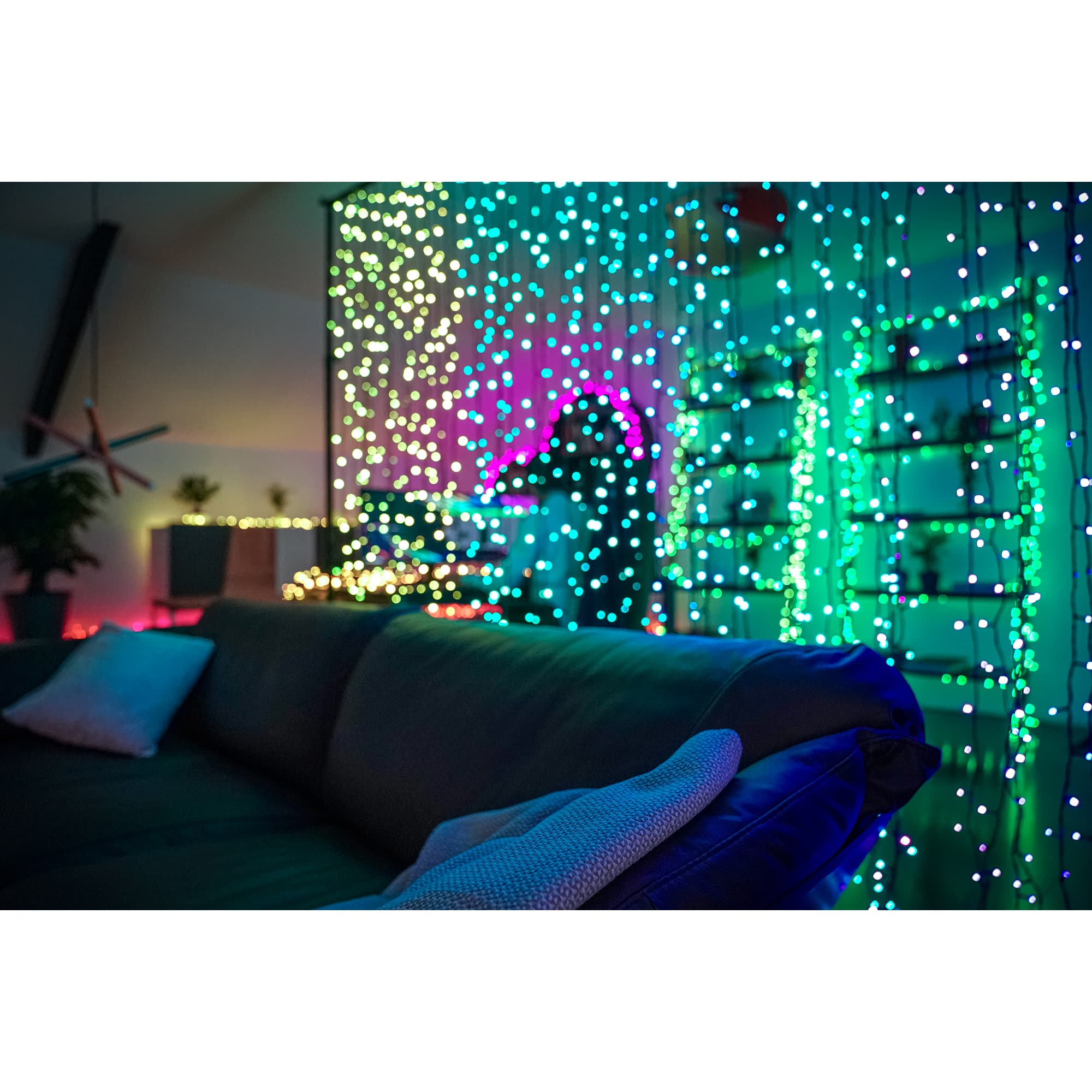 Alt View 31. Twinkly - Smart Light Curtain 210 RGB + LED Generation II - Multi.