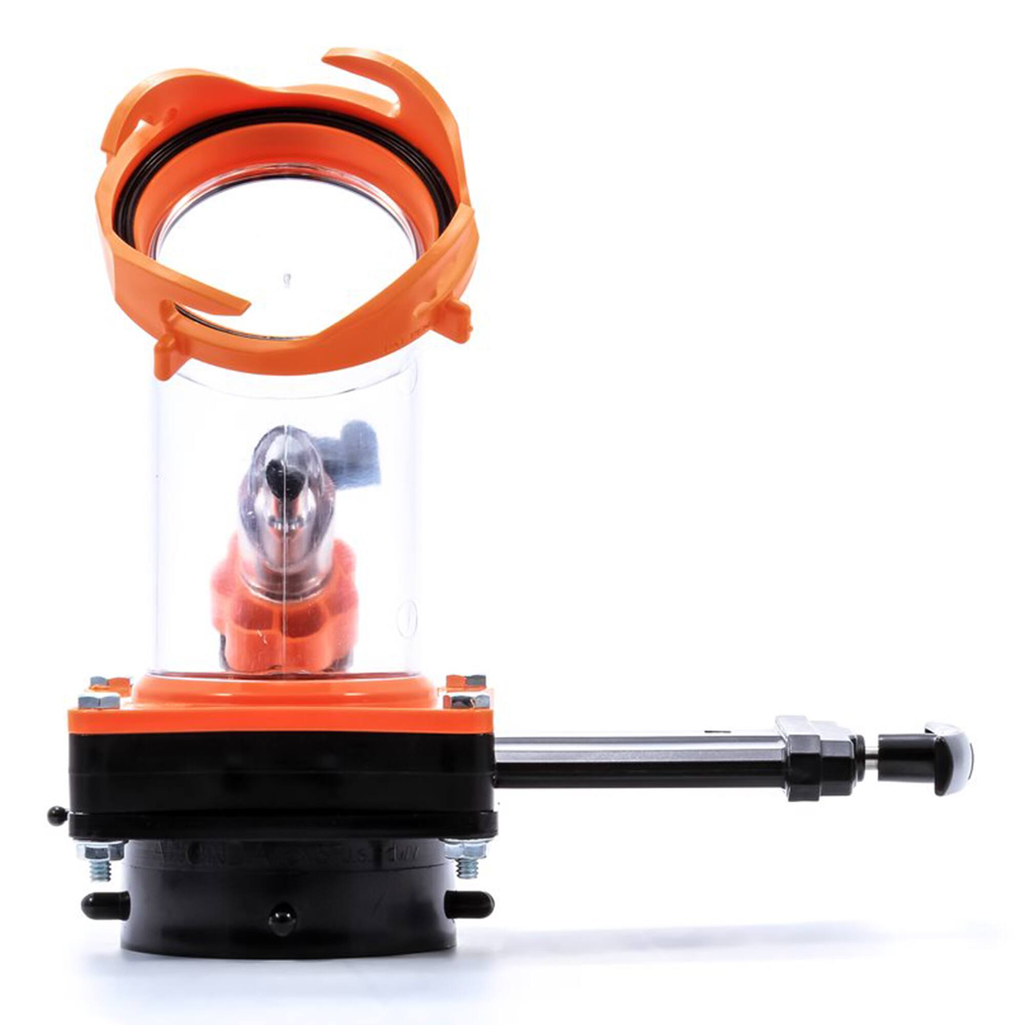 Alt View 3. Camco - Camco Rhino Blaster Pro Clear Elbow RV Trailer Holding Tank Rinser w/Gate Valve - Black.