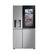 Front. LG - 23 Cu. Ft. Side-by-Side Counter-Depth Smart Refrigerator with Craft Ice - PrintProof Stainless Steel.