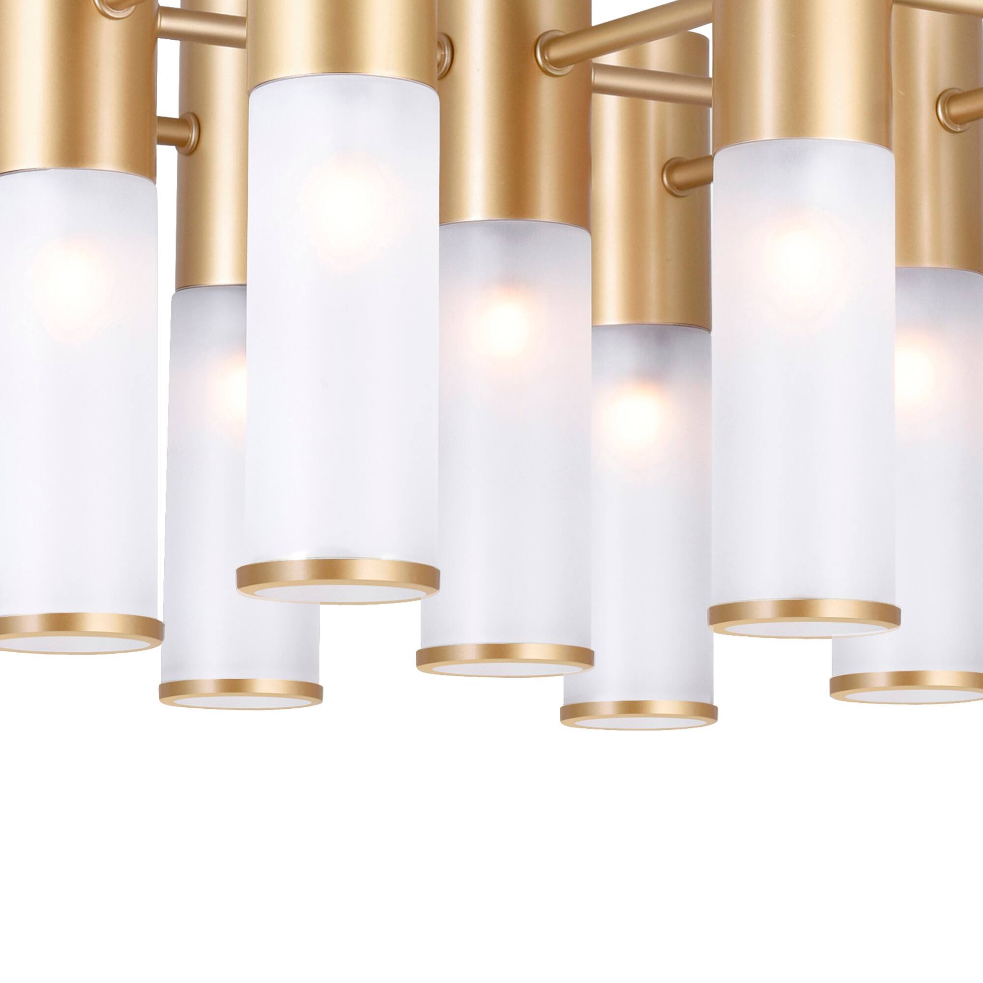 Back. CWI Lighting - Pipes 21 Light Island/Pool Table Chandelier With Sun Gold Finish - Sun Gold.