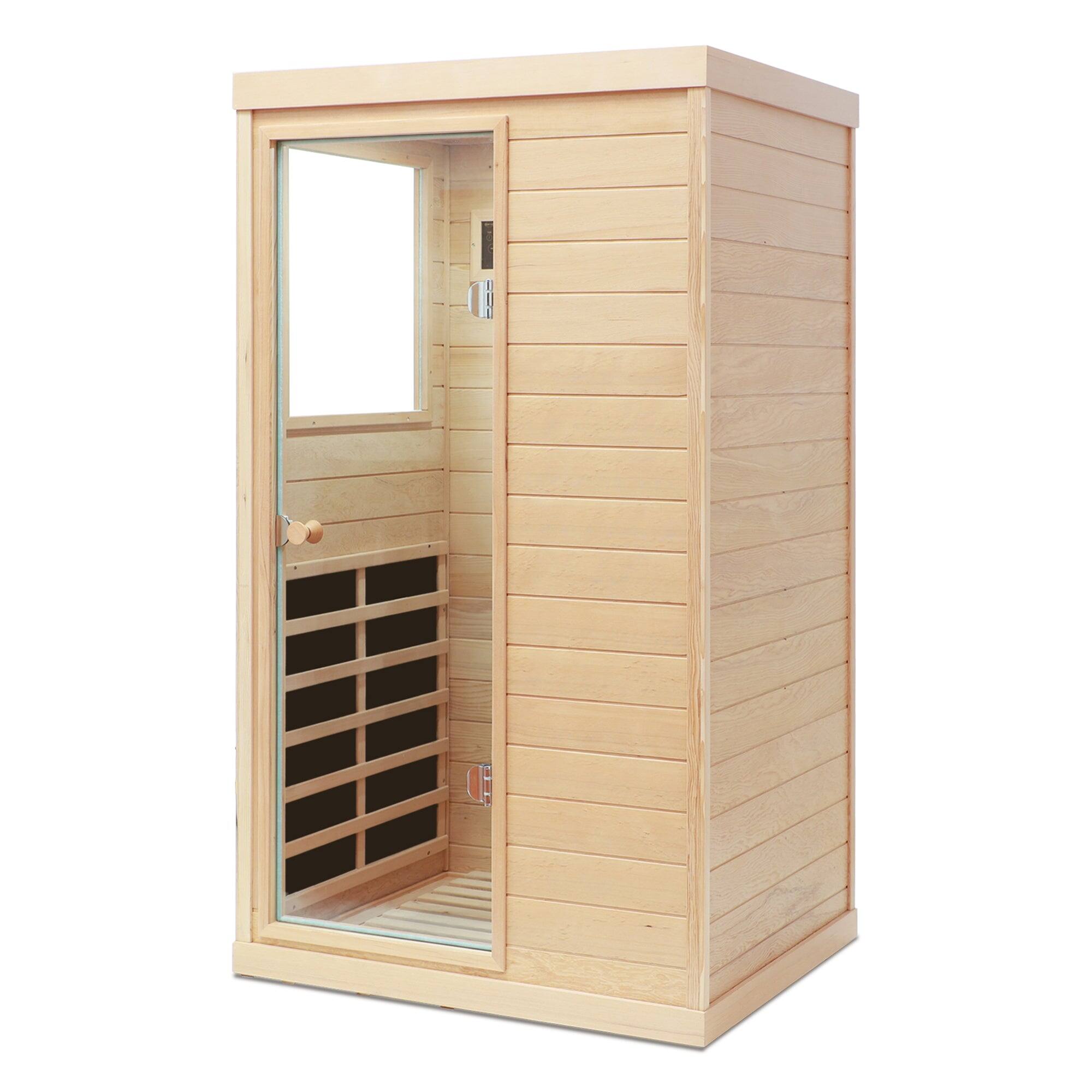 Alt View 8. Boyel Living - One Person Indoor Infrared Sauna with Left-Side Door and Bluetooth Speaker - Natural.