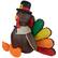 Alt View 2. Northlight - Pre-Lit Pilgrim Turkey Inflatable Thanksgiving Outdoor Yard Decoration - 6' - Multi.
