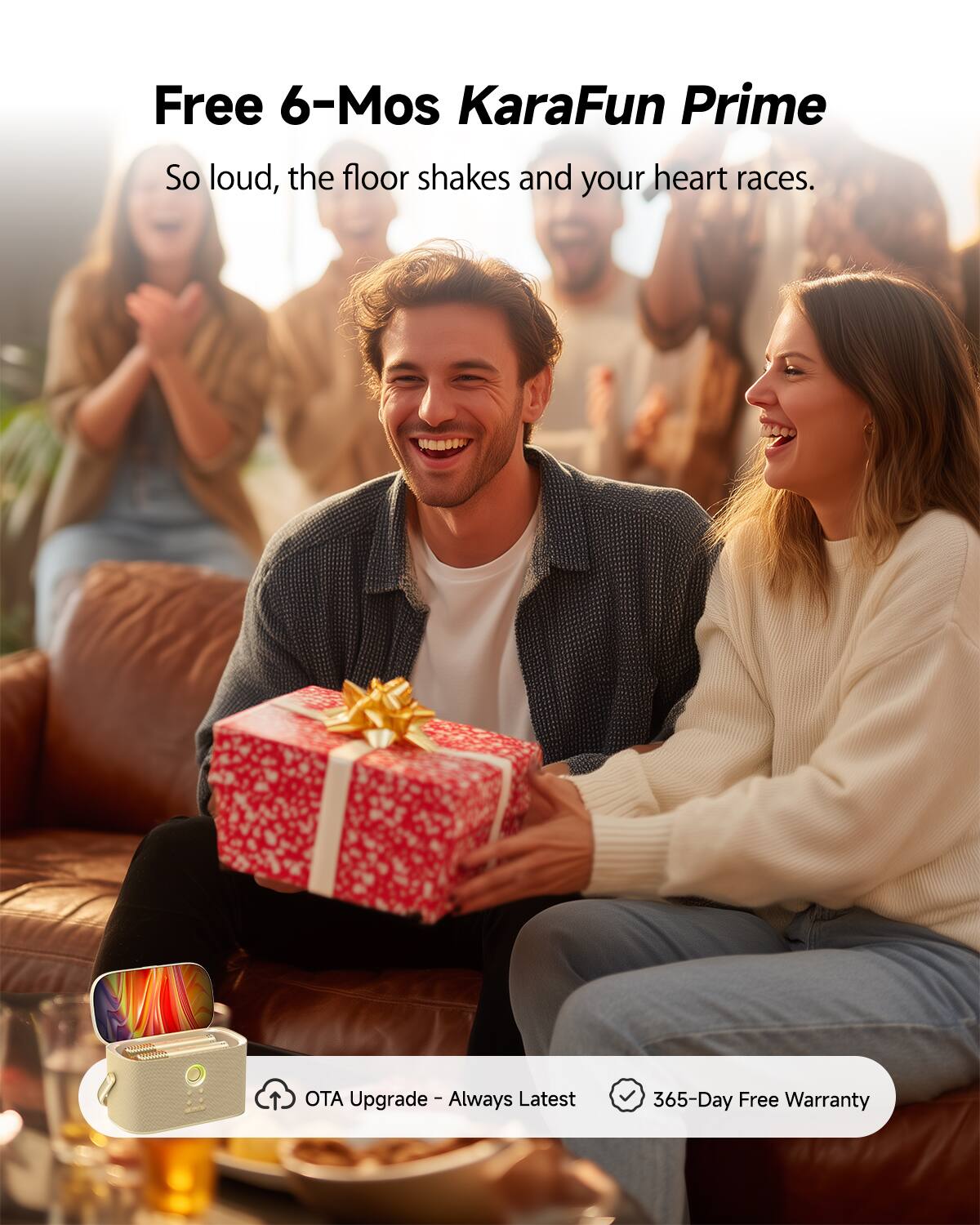 Free 6-Mos KaraFun Prime  
So loud, the floor shakes and your heart races.  

OTA - Latest Upgrade Always  
365-Day Free Warranty