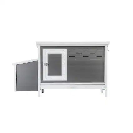 Front. New Age Pet - ECOFLEX Fontana Premier Chicken Barn - Grey.