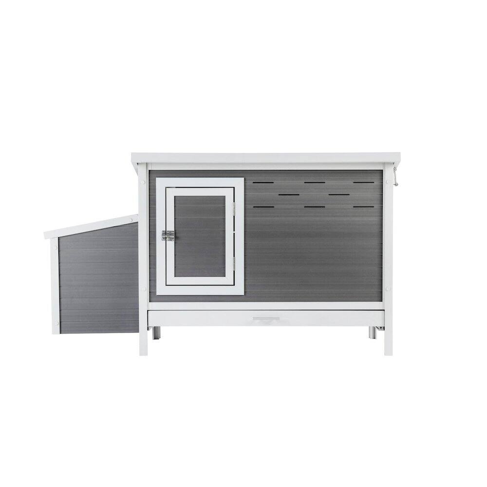 Front. New Age Pet - ECOFLEX Fontana Premier Chicken Barn - Grey.