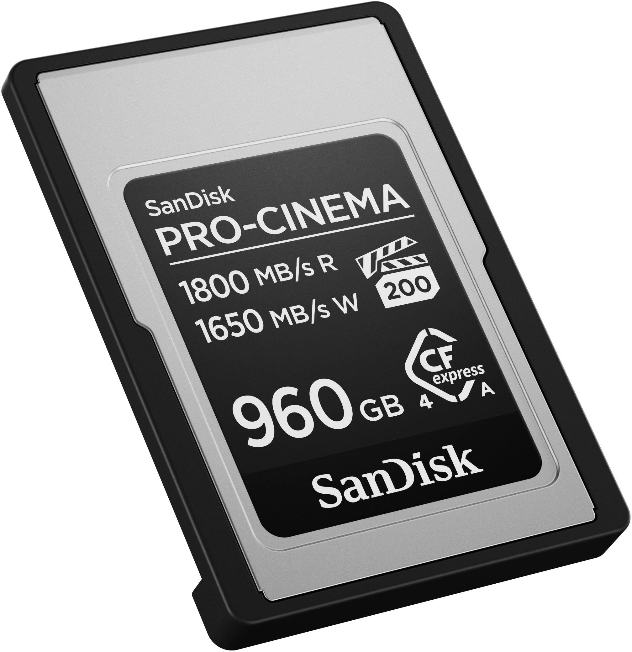 SanDisk PRO-CINEMA 960 GB CF express 1650 MB/s 1800 MB/s 200 MB/s