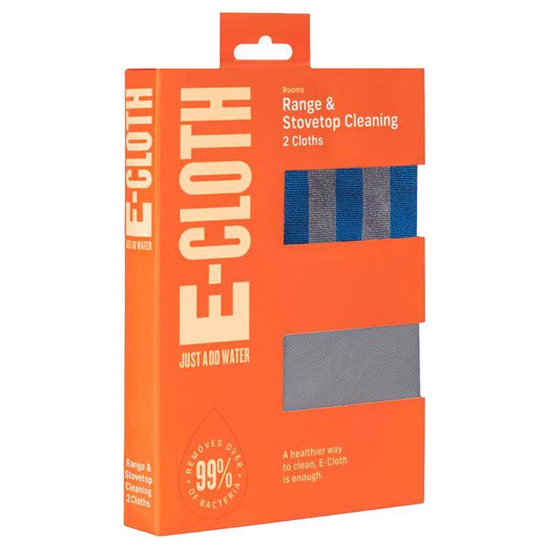 E-CLOTH
JUST ADD WATER
Rooms Range & Stovetop Cleaning
2 Cloths
A healthier way to clean, E-Cloth is enough.
Removes over 99% of bacteria.