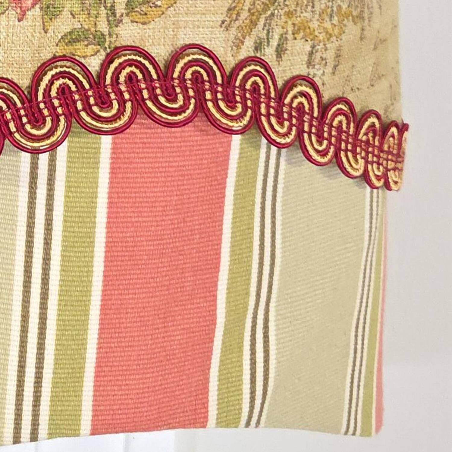 Back. RLF Home - RLF Home Palm Springs Trimmed Glory Window Valance 100% Cotton Lined Rod Pocket 50" x 17" Beige - Beige.