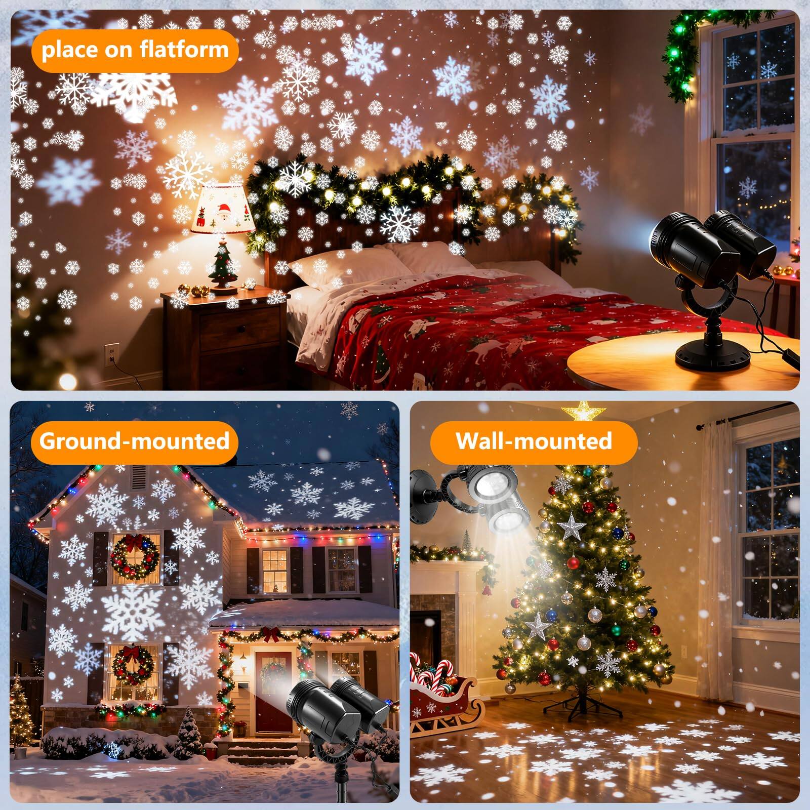 - place on flat platform
- Ground-mounted
- Wall-mounted