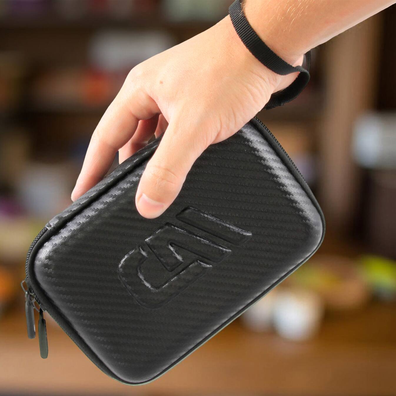 Alt View 1. CASEMATIX - Travel Case for Square Terminal POS Reader, Compact Hard Shell Protection with Wrist Strap – Fits Reader Only, Case Only.