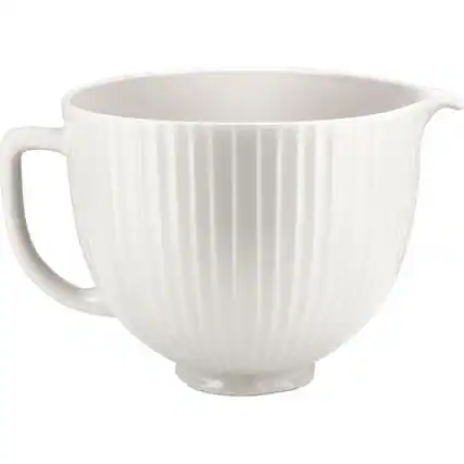 Front. KitchenAid - 5-Qt. Ceramic Bowl for Tilt-Head Stand Mixers, Classic Columns - Classic Columns.