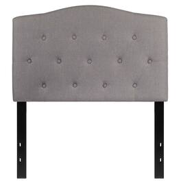 Hivvago - Twin size Light Grey Upholstered Button Tufted Headboard - Gray