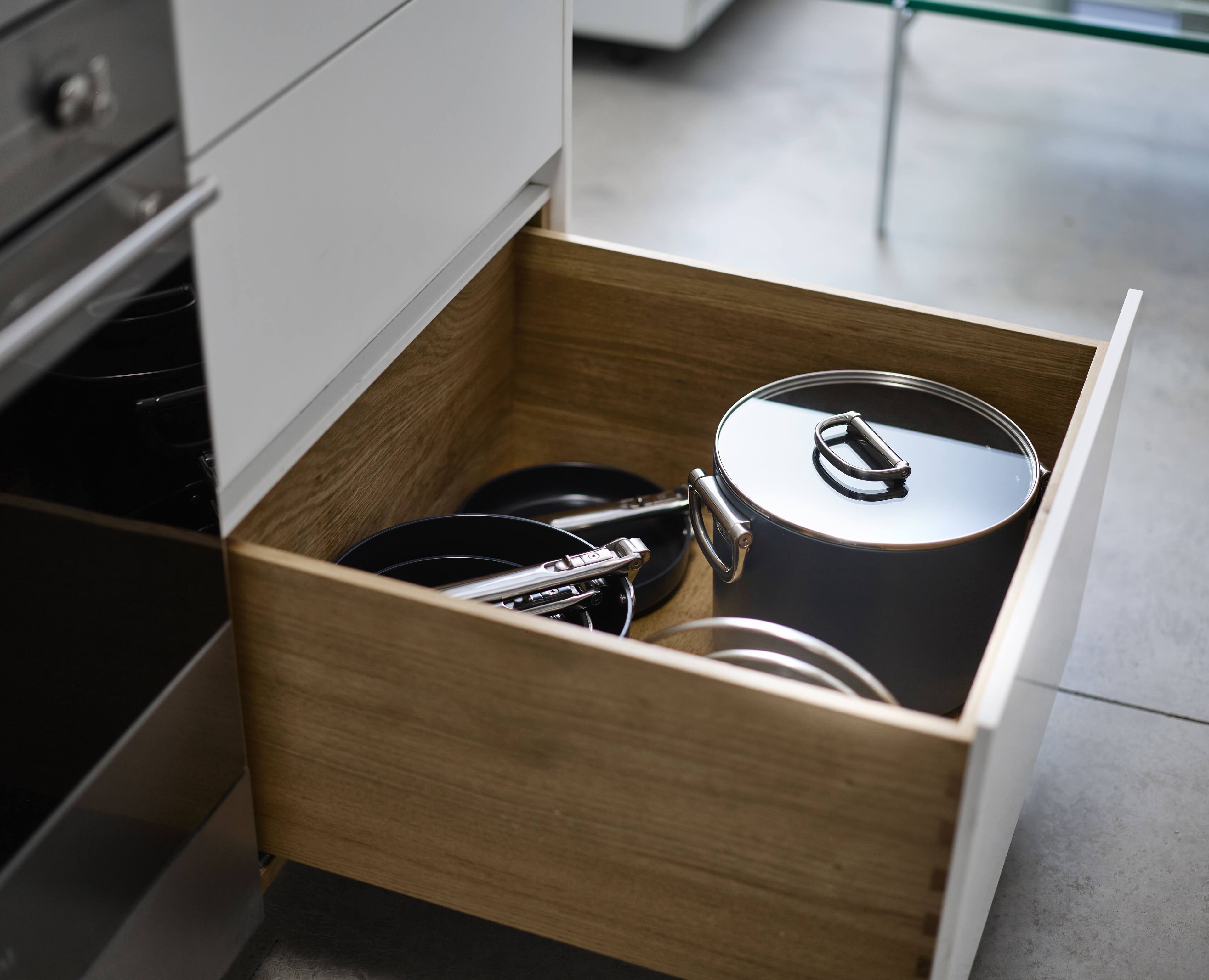 Alt View 5. Joseph Joseph - Space Ceramic Non-stick 8.5 Qt. Stock Pot with Folding Handles and Lid - Blue.