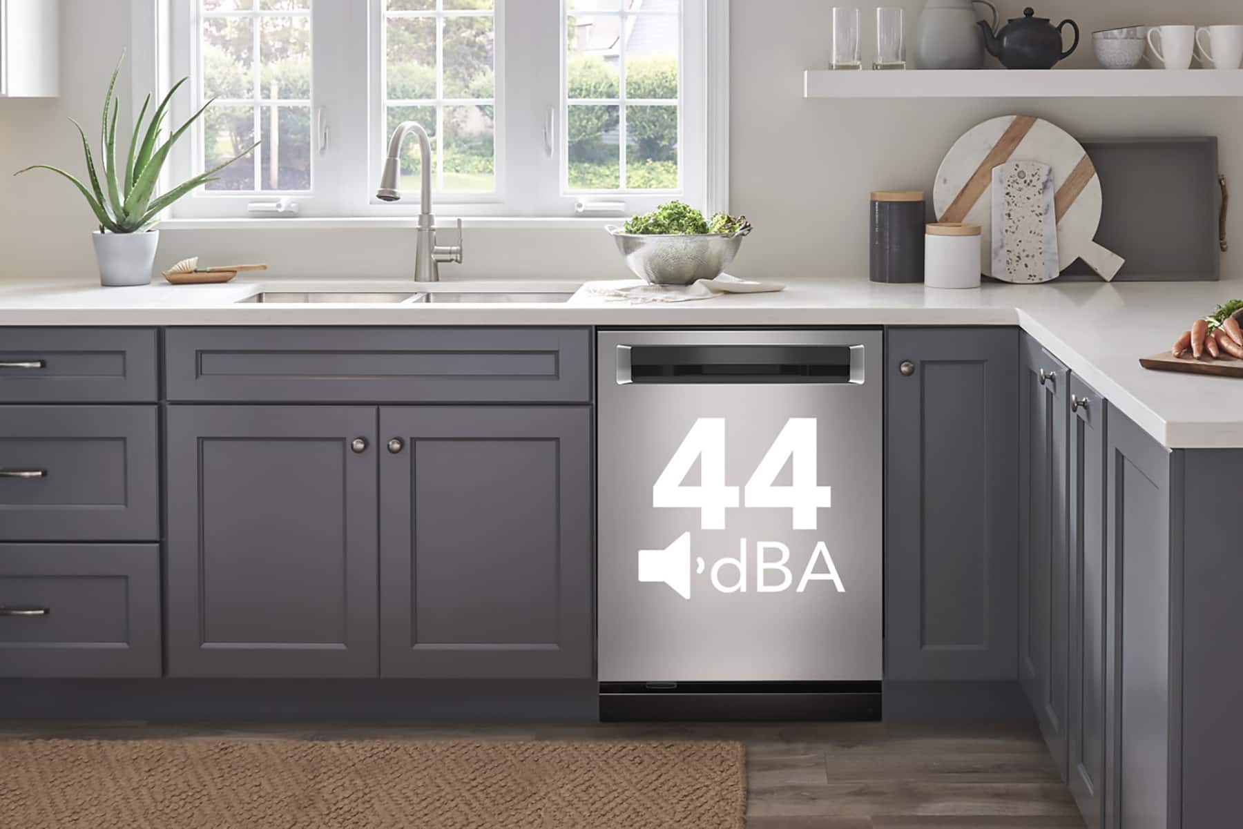 Alt View 19. KitchenAid - 24" Top Control Built-in Stainless Steel Tub Dishwasher with 3rd Rack, 360 Max Jets, 44 dBA - Stainless Steel With PrintShield Finish.