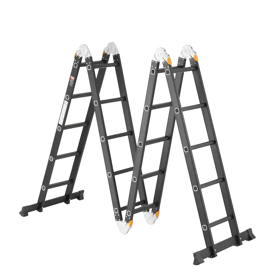 Which Ladder VEVOR Multi Purpose Folding Ladder, 7 in 1 Tall Extension Step Ladder ...