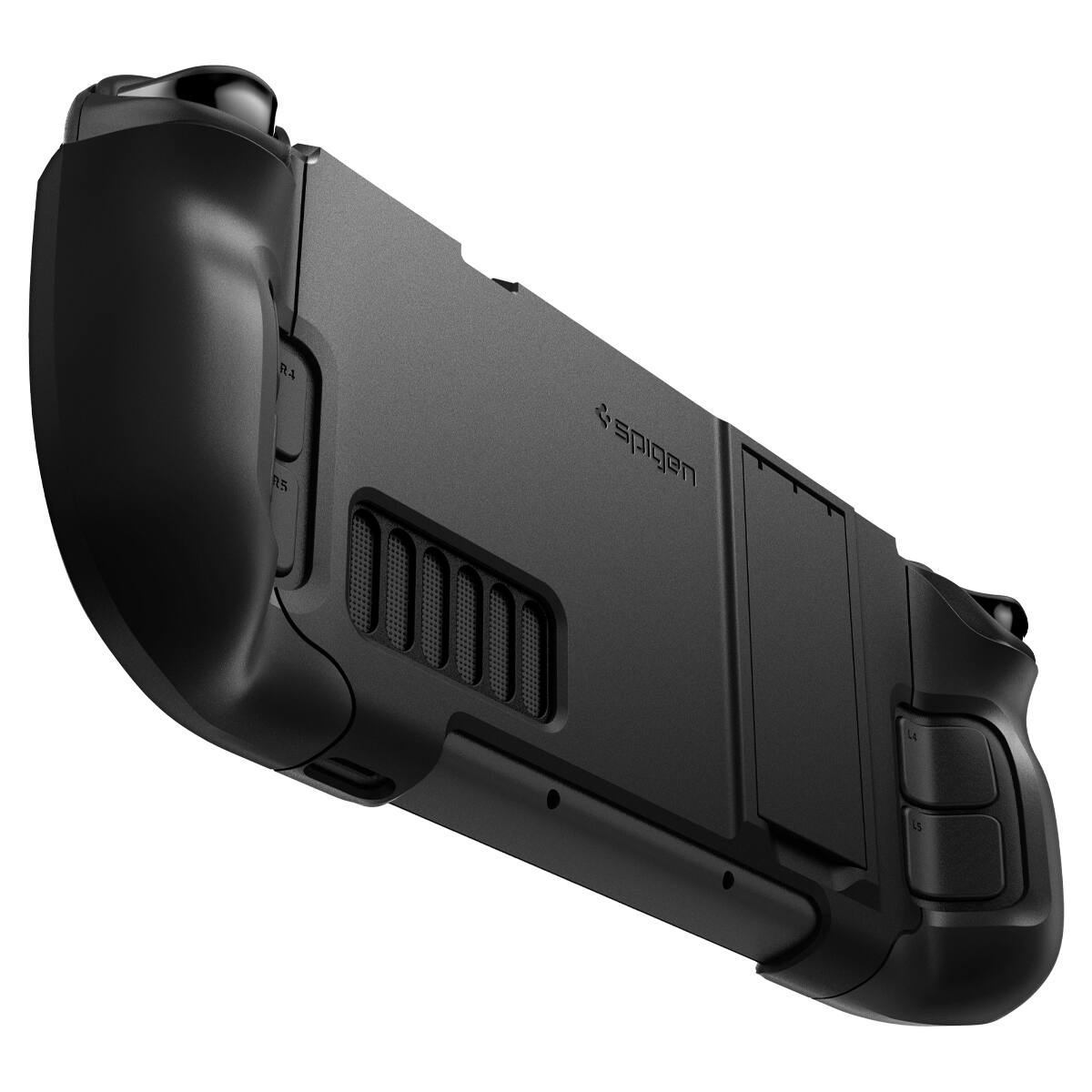 Angle. Spigen - Spigen Thin Fit Pro Case for Steam Deck - Black.