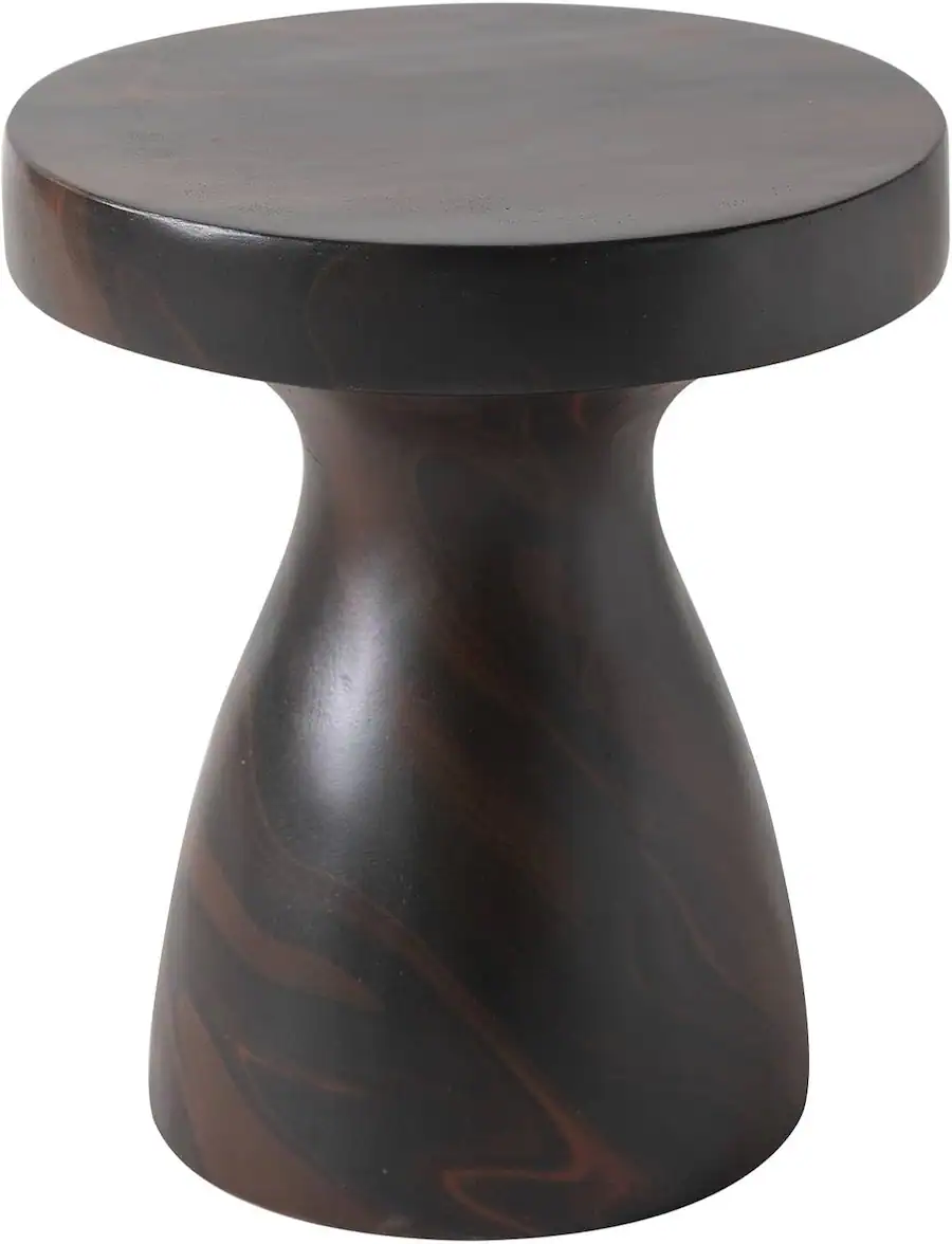 LeisureMod Wisp Hourglass Fiberstone Side Table, Modern Indoor/Outdoor ...