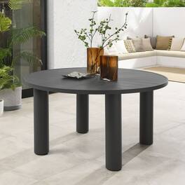 Nautica Outdoor Patio 60" Round Aluminum Dining Table by Modway - Graphite