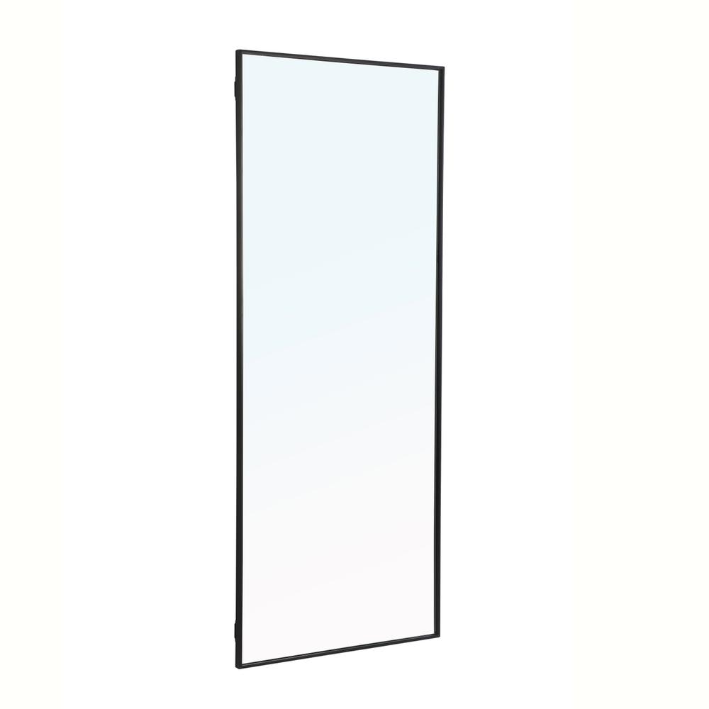 Alt View 2. Elegant Decor - Metal frame Rectangle Mirror 30 inch Black - Black.
