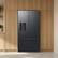 Alt View 16. Samsung - 36 in. Wide Bespoke AI 29 cu. ft. 3-Door French Door Refrigerator with Zero Clearance Fit & Sphere Ice - Matte Black Steel.