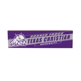 Evergreen Enterprises - TCU Horned Frogs 5" x 18" Shadow Logo Wood Mantle Sign - Multicolor