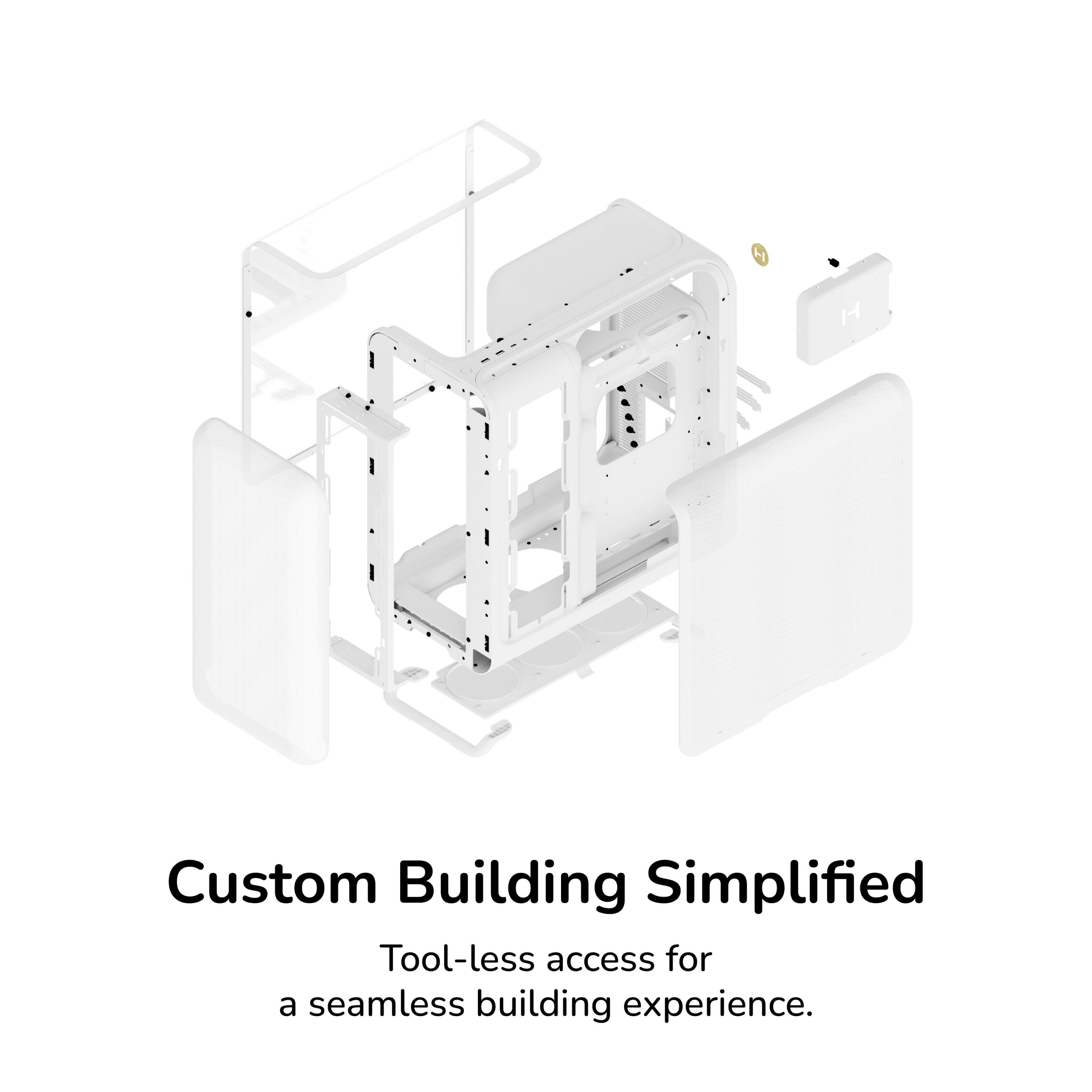 Custom Building Simplified  
Tool-less access for a seamless building experience.