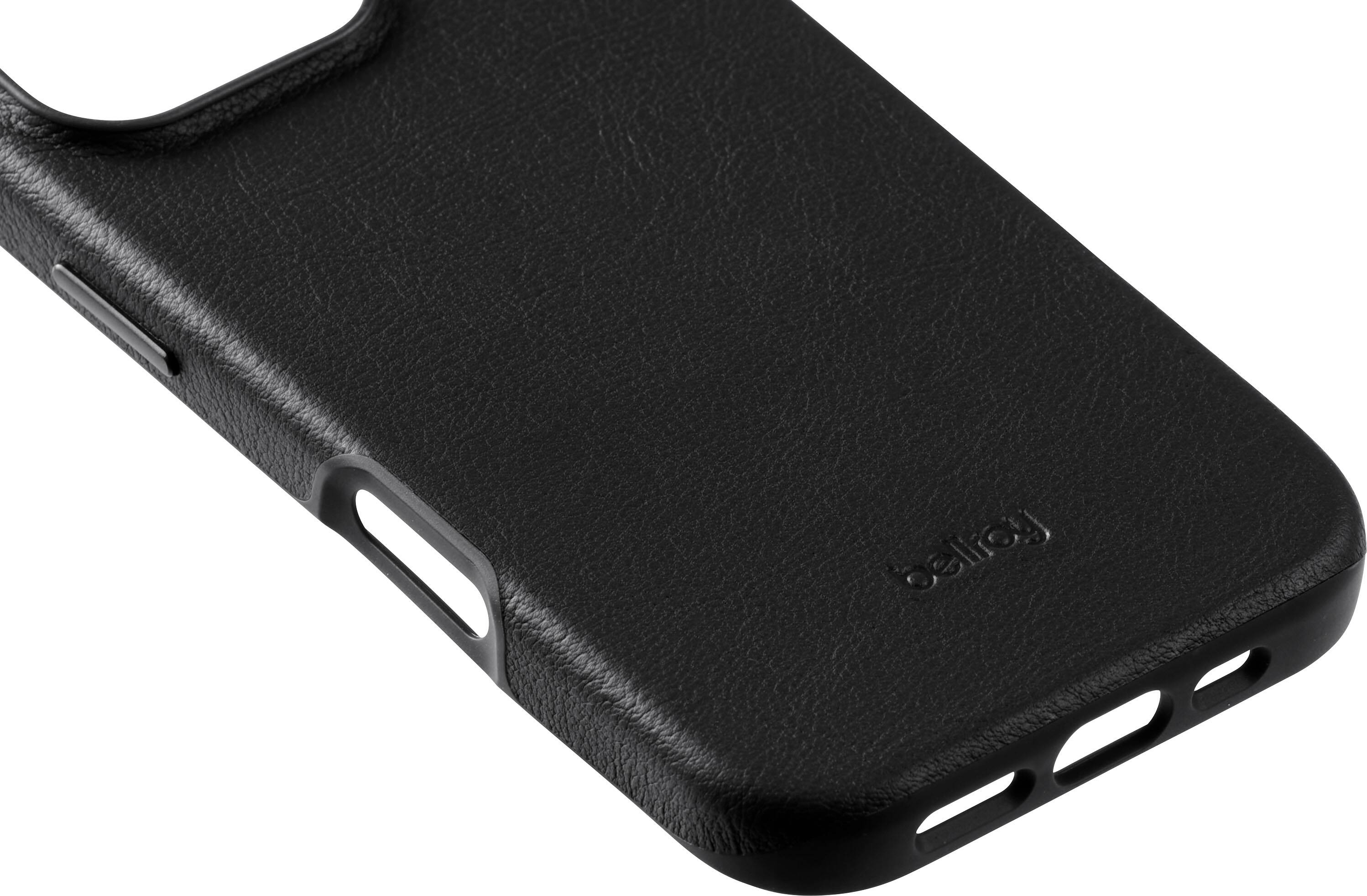Alt View 1. Bellroy - iPhone 16 Pro Leather Phone  Case - Black.