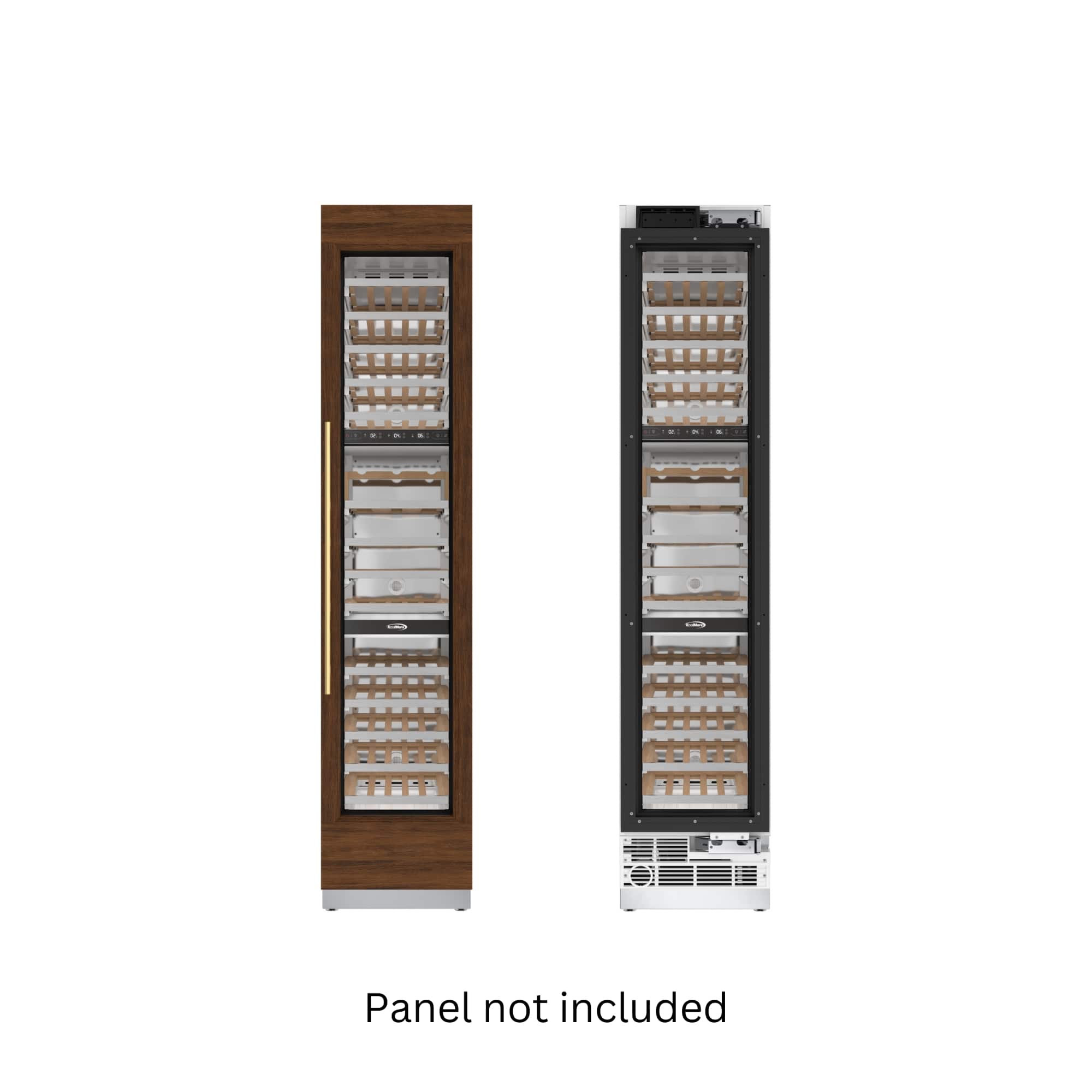 Koolmore - Reserve 18 in. 68-Bottle Panel Ready Premium Column Wine Cooler Refrigerator with 14 Shelves (KM-PRC-W18) - White