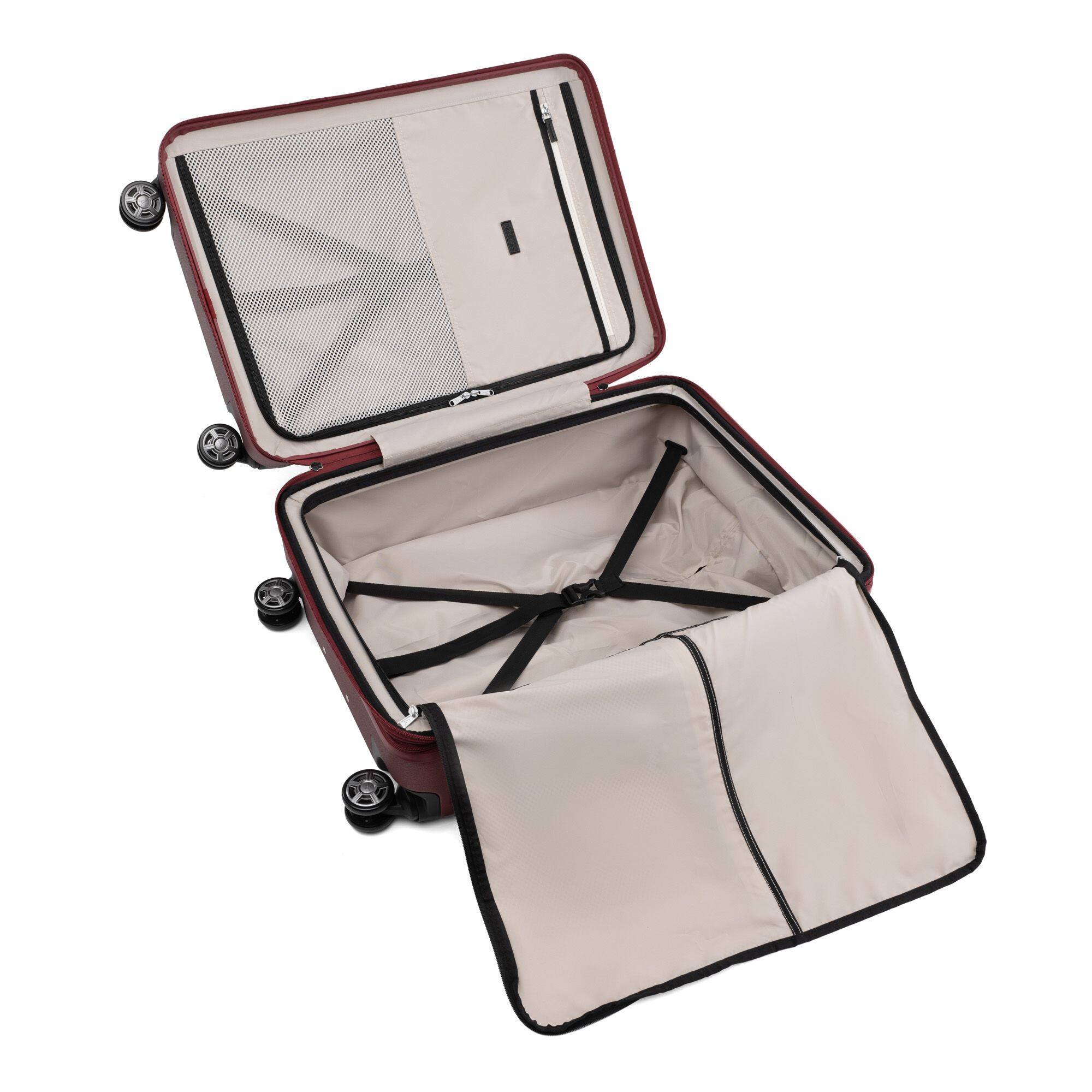 Alt View 1. Travelpro - Platinum Elite Hardside Expandable 25" Medium Checked Spinner Luggage - Daring Red.