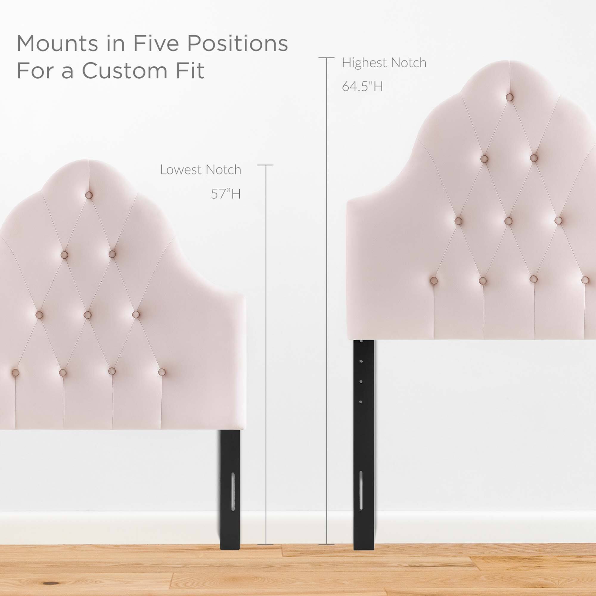 Mounts in Five Positions For a Custom Fit

Highest Notch 64.5"H

Lowest Notch 57"H