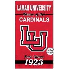 Jardine - Lamar Cardinals 11'' x 20'' Indoor/Outdoor Home Of The Sign - Red