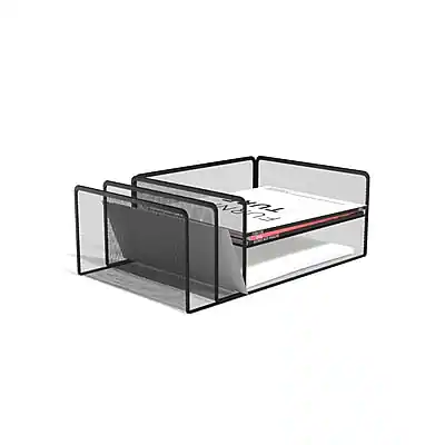 Mesh File Hanger TRU RED 4 Compartment Metal Mesh File Organizer Matte Black - Best Buy
