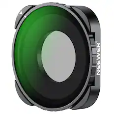 Front. Neewer - Rotating CPL Filter for GoPro Hero 13/12/11/10/9, Multi-Coated HD Glass, FL-GP23 - Black.