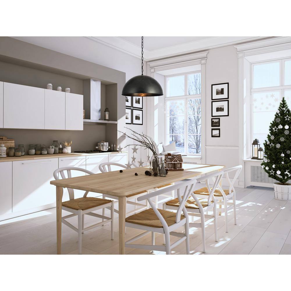 Back. Living District - Merce Collection Pendant D20 H12.75 Lt:1 Vintage Black Finish - Vintage Black.