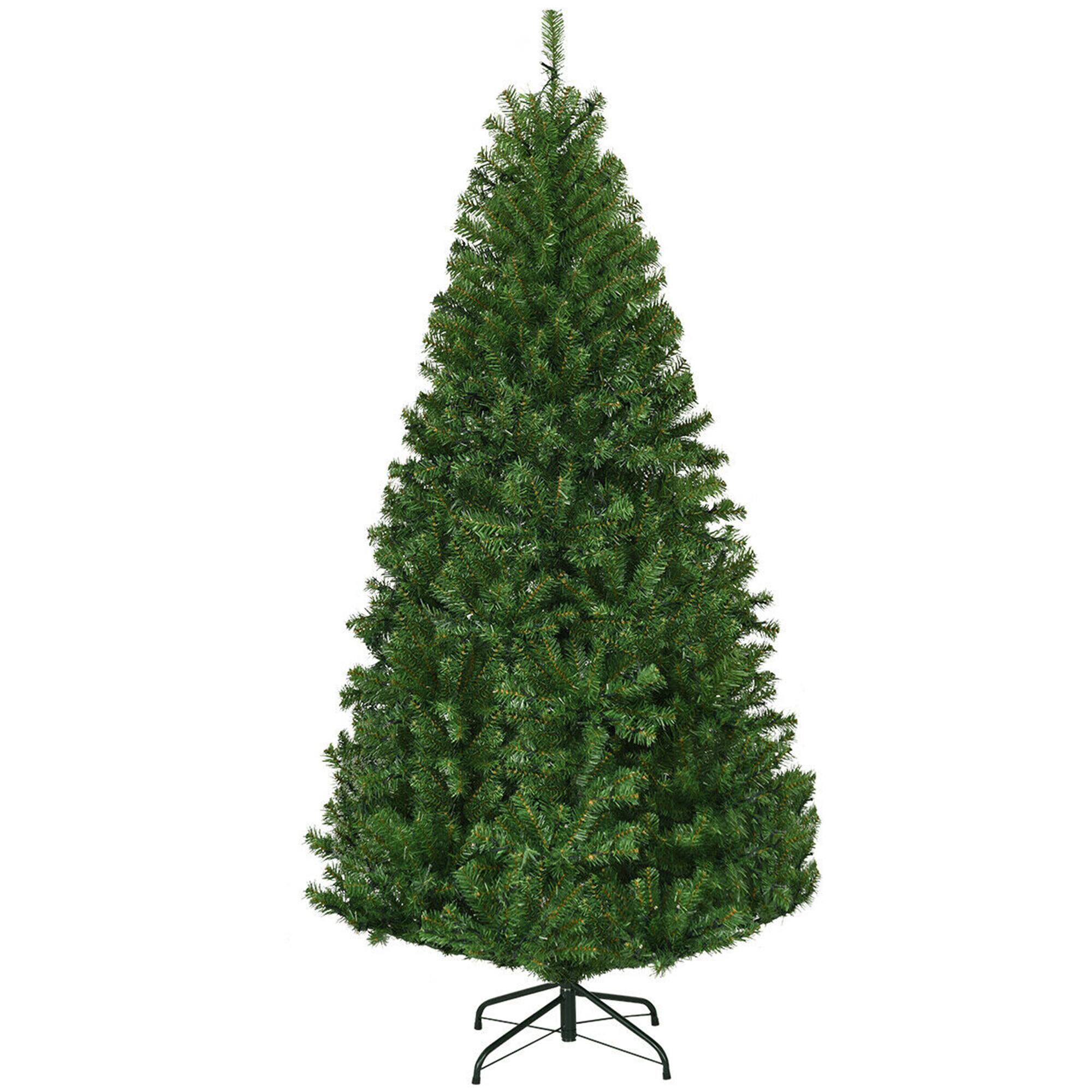 Alt View 3. Gymax - Gymax 6FT Pre-Lit Christmas Tree Hinged Artificial Tree w/ Metal Stand LED Lights - Green.